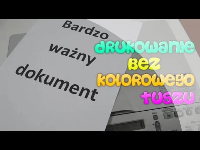 Czy można drukować bez kolorowego tuszu? Oto, co musisz wiedzieć
